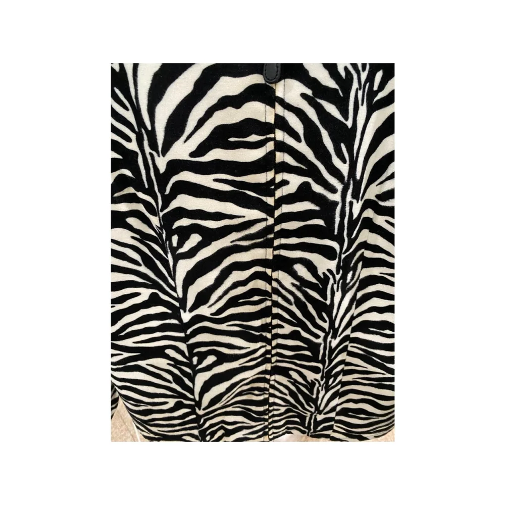 Westbound Black/White Zebra Print Full Zip Jacket - Sz. Small (EUC)